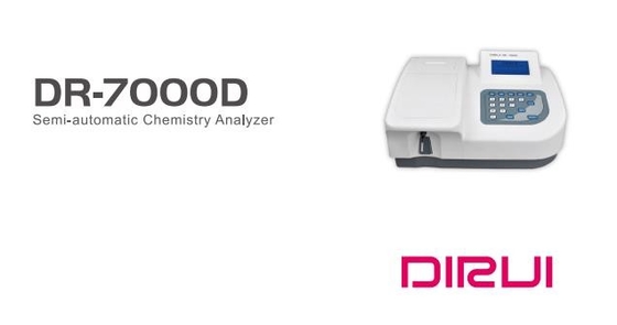 เครื่องวิเคราะห์ชีวเคมี Dirui 340nm กึ่งอัตโนมัติแบบพกพาทางการแพทย์