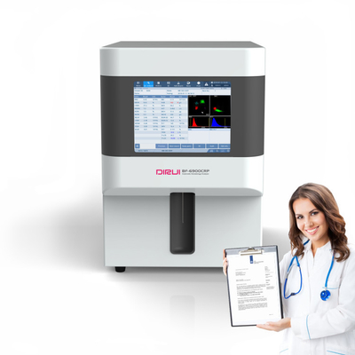 Dirui Automatic Hematology Analyser Blood Test Medical CBC เครื่องจักร 5 Part
